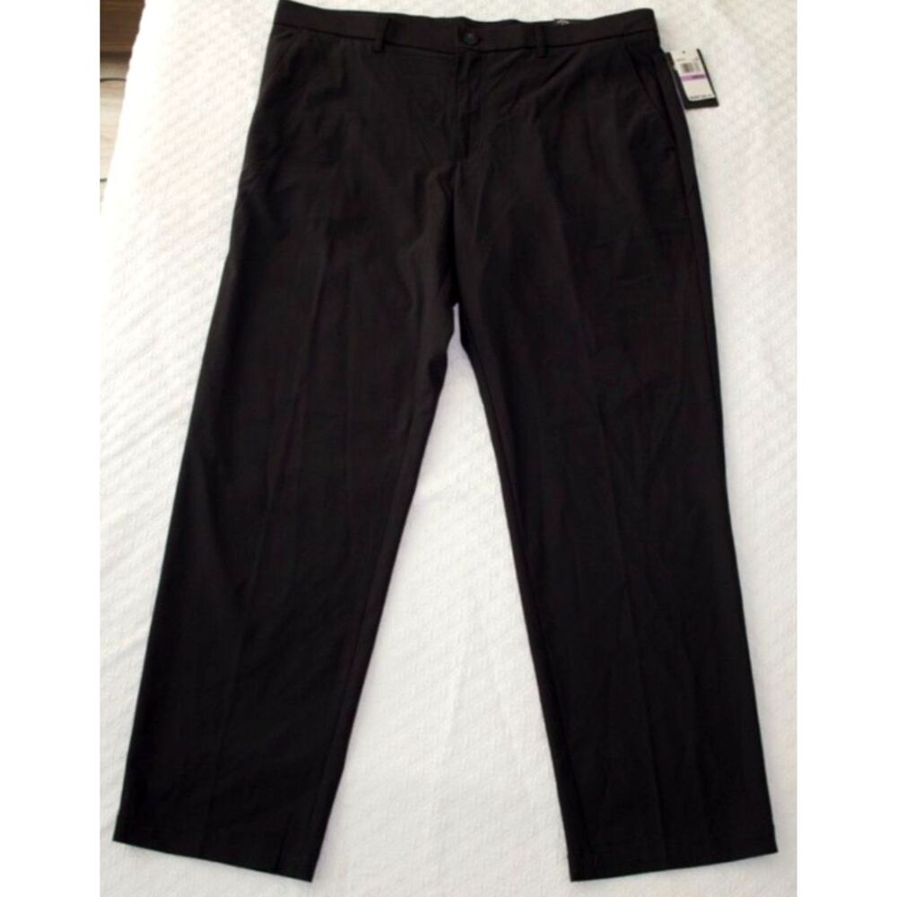NWT Callaway Black Pants 38x32 Flat Front Black Opti-Dri Stretch Waistband $96